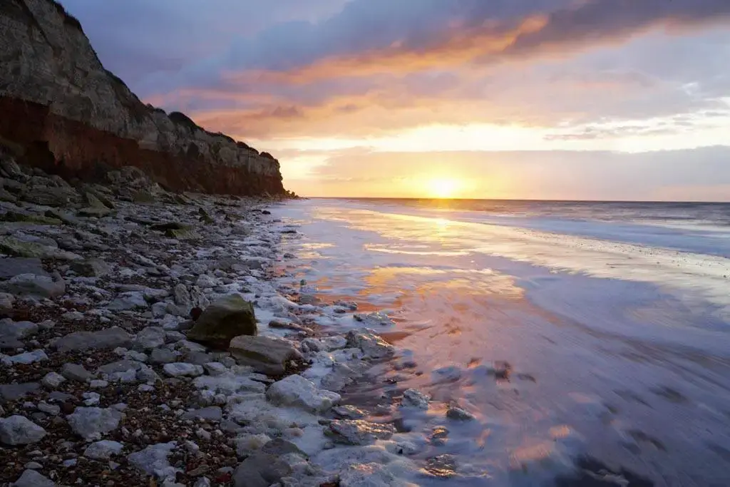 Hunstanton beach is a picturesque landscape. It's the best place to catch the sunset in the UK
